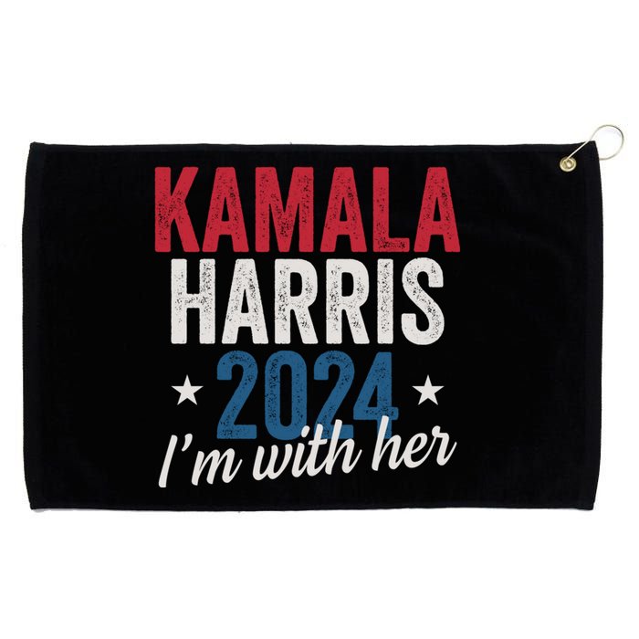 Kamala Harris 2024 Support IM With Her Kamala Harris 2024 Grommeted Golf Towel