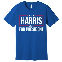 Kamala Harris 2024 Us Flag Democratic President Gift Premium T-Shirt