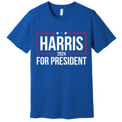 Kamala Harris 2024 Us Flag Democratic President Gift Premium T-Shirt