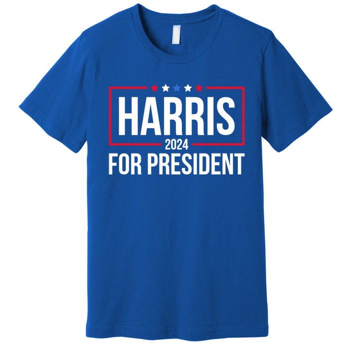 Kamala Harris 2024 Us Flag Democratic President Gift Premium T-Shirt