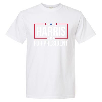 Kamala Harris 2024 Us Flag Democratic President Gift Garment-Dyed Heavyweight T-Shirt