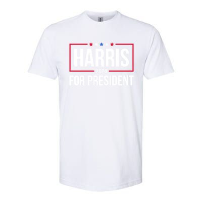 Kamala Harris 2024 Us Flag Democratic President Gift Softstyle CVC T-Shirt