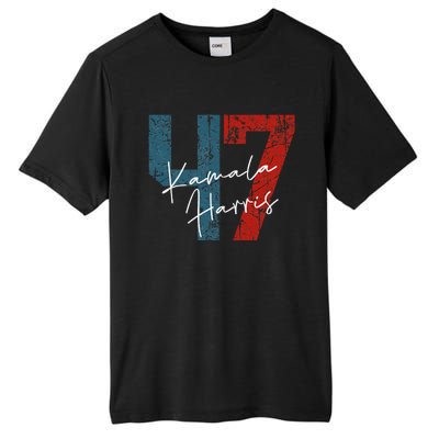 Kamala Harris 2024 47th President Save Democracy Us Flag Tall Fusion ChromaSoft Performance T-Shirt