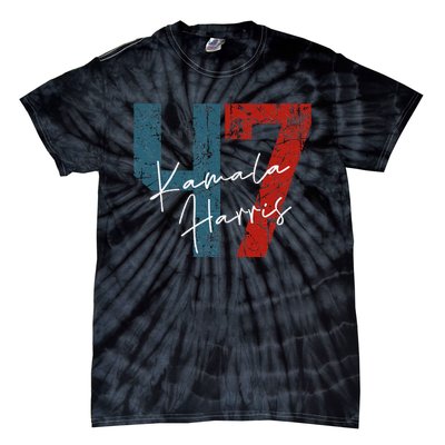 Kamala Harris 2024 47th President Save Democracy Us Flag Tie-Dye T-Shirt