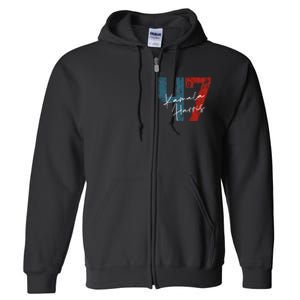 Kamala Harris 2024 47th President Save Democracy Us Flag Full Zip Hoodie