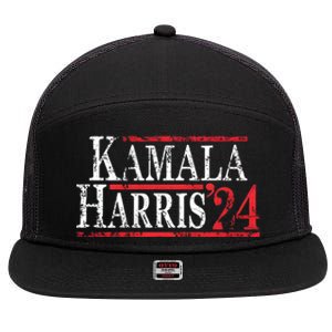 Kamala Harris 2024 For President Campaign 7 Panel Mesh Trucker Snapback Hat