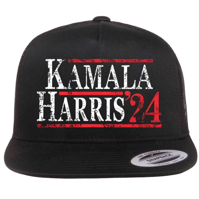 Kamala Harris 2024 For President Campaign Flat Bill Trucker Hat