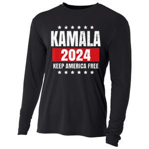 Kamala Harris 2024 Keep America Free Pro Kamala 2024 Cooling Performance Long Sleeve Crew