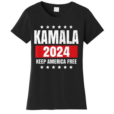 Kamala Harris 2024 Keep America Free Pro Kamala 2024 Women's T-Shirt