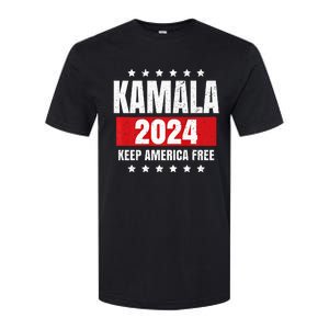 Kamala Harris 2024 Keep America Free Pro Kamala 2024 Softstyle CVC T-Shirt