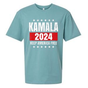 Kamala Harris 2024 Keep America Free Pro Kamala 2024 Sueded Cloud Jersey T-Shirt