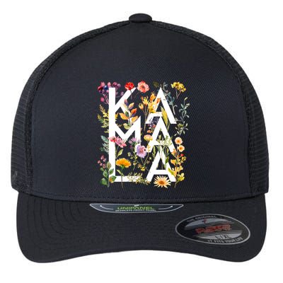 Kamala Harris 2024 Election Floral Flowers Flexfit Unipanel Trucker Cap