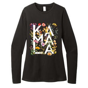 Kamala Harris 2024 Election Floral Flowers Womens CVC Long Sleeve Shirt