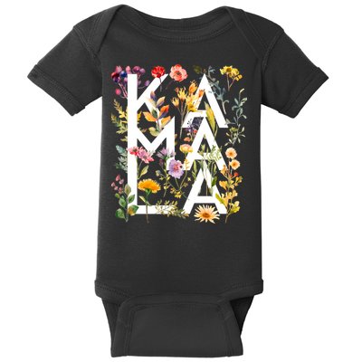 Kamala Harris 2024 Election Floral Flowers Baby Bodysuit