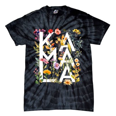 Kamala Harris 2024 Election Floral Flowers Tie-Dye T-Shirt