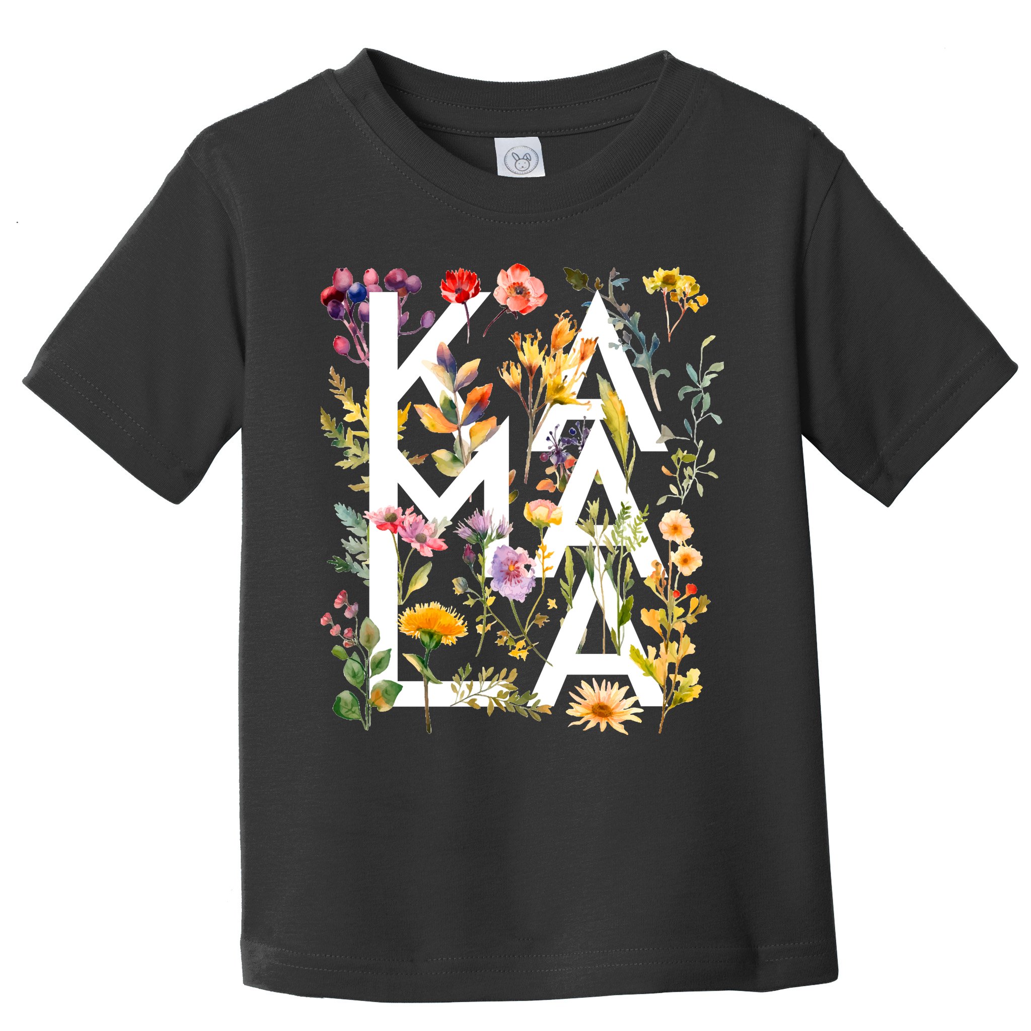 Kamala Harris 2024 Election Floral Flowers Toddler T-Shirt
