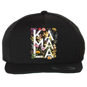 Kamala Harris 2024 Election Floral Flowers Wool Snapback Cap