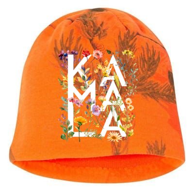 Kamala Harris 2024 Election Floral Flowers Kati - Camo Knit Beanie