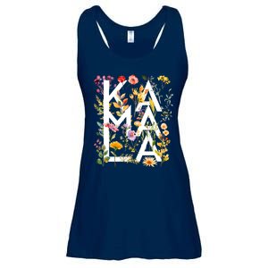 Kamala Harris 2024 Election Floral Flowers Ladies Essential Flowy Tank