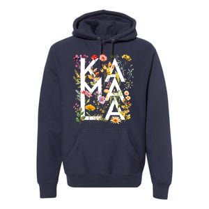 Kamala Harris 2024 Election Floral Flowers Premium Hoodie