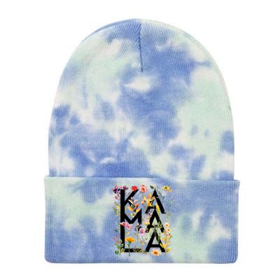 Kamala Harris 2024 Election Floral Flowers Tie Dye 12in Knit Beanie