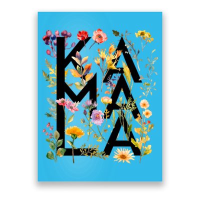 Kamala Harris 2024 Election Floral Flowers Poster