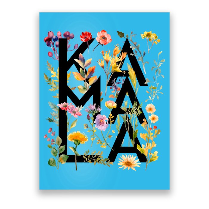 Kamala Harris 2024 Election Floral Flowers Poster