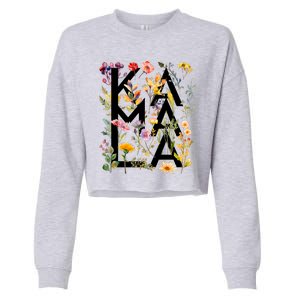 Kamala Harris 2024 Election Floral Flowers Cropped Pullover Crew