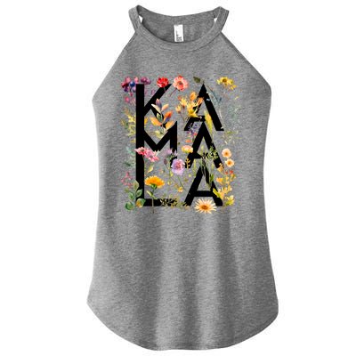 Kamala Harris 2024 Election Floral Flowers Women’s Perfect Tri Rocker Tank