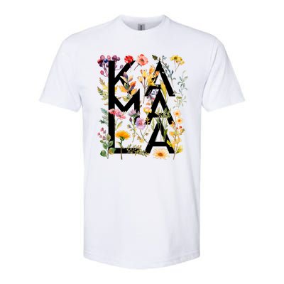 Kamala Harris 2024 Election Floral Flowers Softstyle® CVC T-Shirt