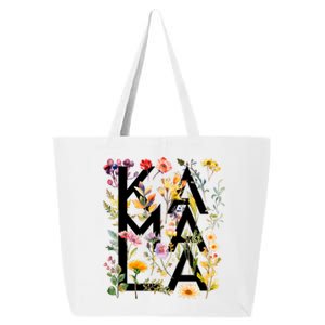 Kamala Harris 2024 Election Floral Flowers 25L Jumbo Tote