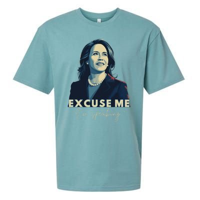 Kamala Harris 2024 Excuse Me IM Speaking Funny Saying Sueded Cloud Jersey T-Shirt