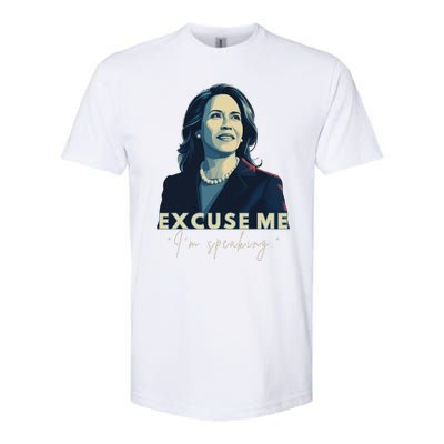 Kamala Harris 2024 Excuse Me IM Speaking Funny Saying Softstyle CVC T-Shirt