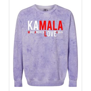 Kamala Harris 2024 For President Make America Love Again Colorblast Crewneck Sweatshirt