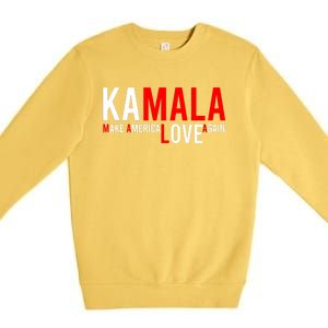 Kamala Harris 2024 For President Make America Love Again Premium Crewneck Sweatshirt