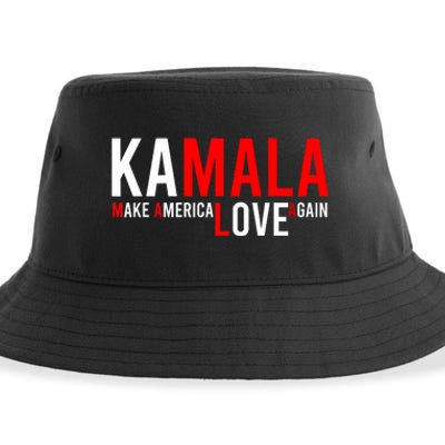 Kamala Harris 2024 For President Make America Love Again Sustainable Bucket Hat