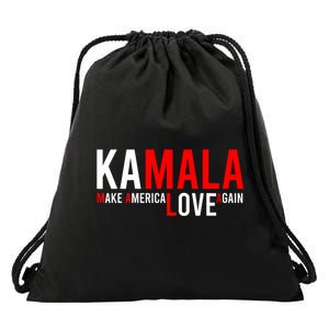 Kamala Harris 2024 For President Make America Love Again Drawstring Bag