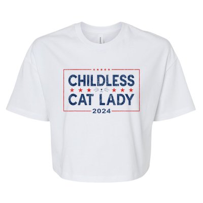 Kamala Harris 2024 For President Election Childless Cat Lady Bella+Canvas Jersey Crop Tee