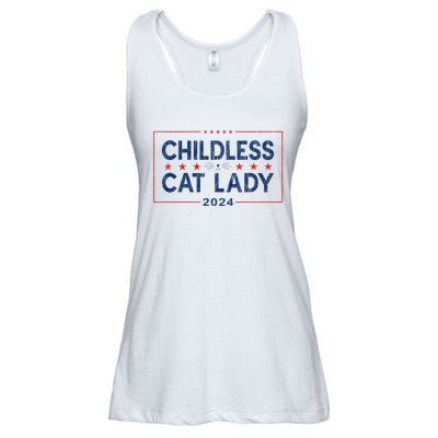 Kamala Harris 2024 For President Election Childless Cat Lady Ladies Essential Flowy Tank