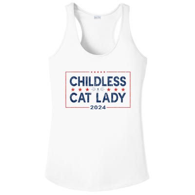 Kamala Harris 2024 For President Election Childless Cat Lady Ladies PosiCharge Competitor Racerback Tank