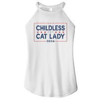 Kamala Harris 2024 For President Election Childless Cat Lady Women's Perfect Tri Rocker Tank