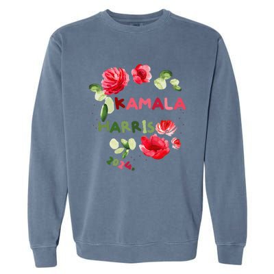 Kamala Harris 2024 President Funny America Election Garment-Dyed Sweatshirt