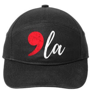 Kamala Harris 2024 President Comma La Funny 7-Panel Snapback Hat