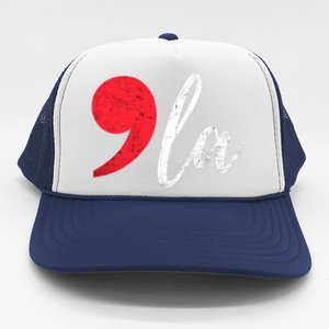 Kamala Harris 2024 President Comma La Funny Trucker Hat