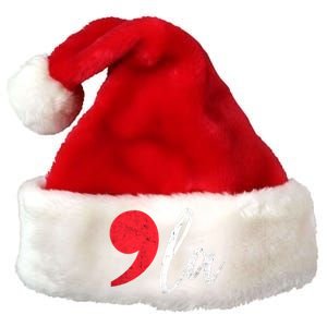 Kamala Harris 2024 President Comma La Funny Premium Christmas Santa Hat