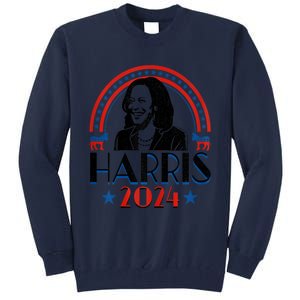 Kamala Harris 2024 Madam President Retro Vote Democrat Women Tall Sweatshirt