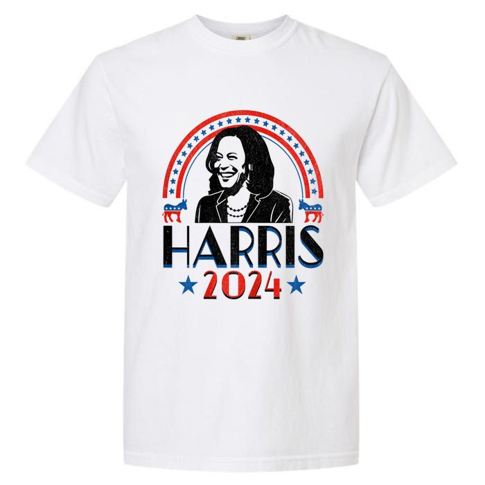 Kamala Harris 2024 Madam President Retro Vote Democrat Women Garment-Dyed Heavyweight T-Shirt