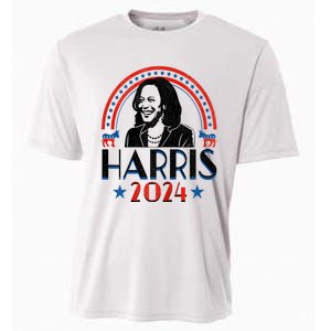 Kamala Harris 2024 Madam President Retro Vote Democrat Women Cooling Performance Crew T-Shirt