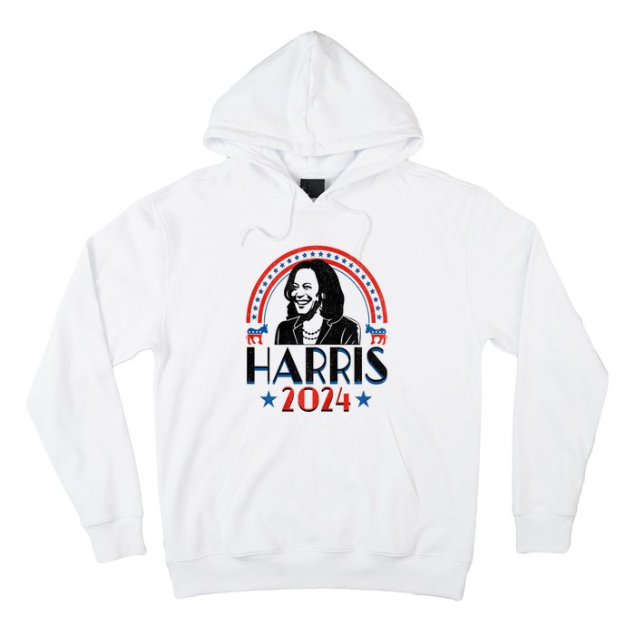 Kamala Harris 2024 Madam President Retro Vote Democrat Women Hoodie