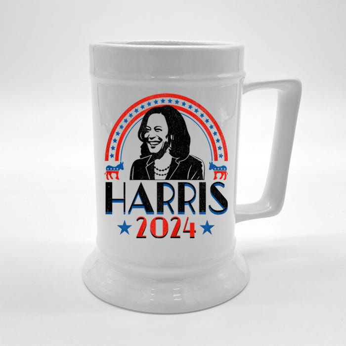 Kamala Harris 2024 Madam President Retro Vote Democrat Women Beer Stein